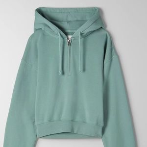Aritzia Wilfred Free Free Terry Fleece 1/4-Zip Hoodie